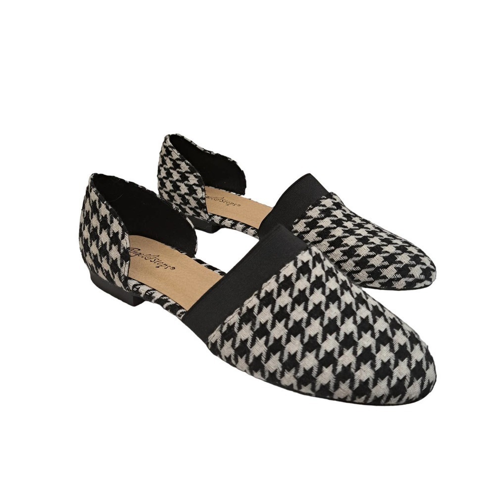 Angel Steps Houndstooth Flats Size 8M - Picture 3 of 6